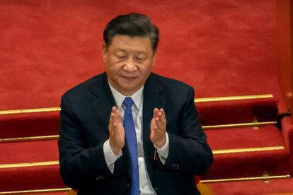 El presidente chino, Xi Jinping, en la sesión de la Asamblea Nacional Popular el año pasado, en Pekín.