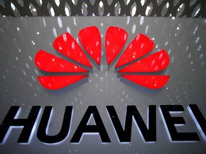 Logotipo de la empresa tecnol&oacute;gica china Huawei.