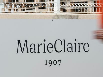Rótulo de la fábrica de Marie Claire en Vilafranca que indica su año de apertura