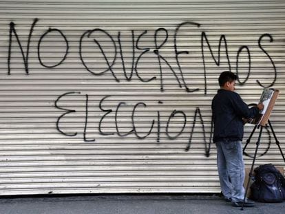 Un graffiti en las calles de Ciudad de Guatemala.