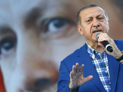 El presidente turco, Recep Tayyip Erdogan, durante un discurso el 28 de agosto.