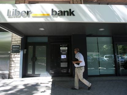 Una sucursal de Liberbank en Madrid.