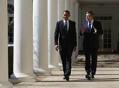 Obama y Brown, en la Casa Blanca