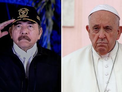 El presidente de Nicaragua, Daniel Ortega, y el Papa Francisco.
