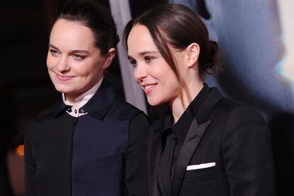 Ellen Page (derecha) y su mujer, la bailarina Emma.