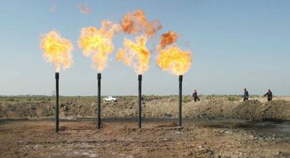 Refinería de petróleo en Irak.