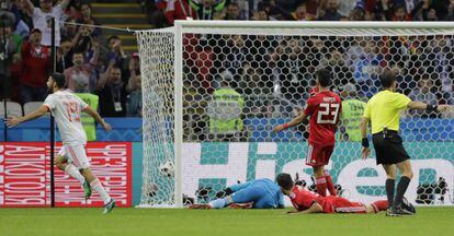 Diego Costa, tras el marca el gol de España