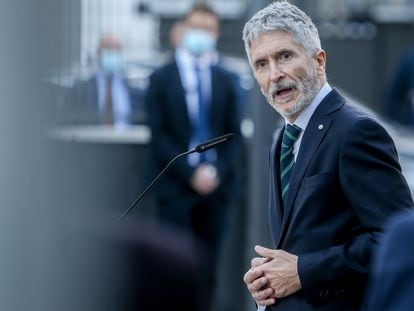 El ministro del Interior, Fernando Grande-Marlaska, en un acto público celebrado el pasado 1 de marzo en Madrid.