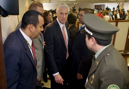 El exalcalde de Bogotá Samuel Moreno, durante un juicio por corrupción, en la capital colombiana, el 19 de septiembre de 2011.