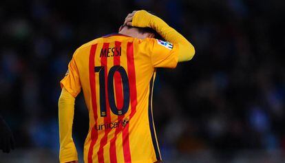 Messi, durante un partido de la temporada pasada. 