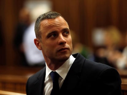 Óscar Pistorius, durante el juicio.