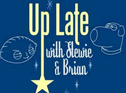Cabecera del programa &#39;Up late with Stewie and Brian&#39;.