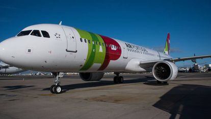 Uno de los aviones A321 de la aerolínea portuguesa Tap Air.