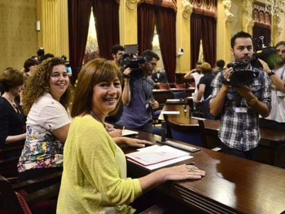 Francina Armengol, en la sessió d'investidura.