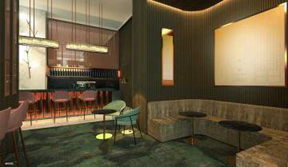 El nuevo bar del hotel Riu en el Edifcio España.