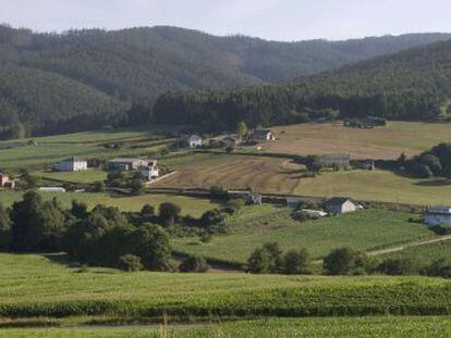 Vista de la aldea de Cedofeita en el t&eacute;rmino municipal de Ribadeo