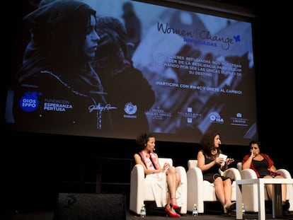 Un momento en el debate del congreso Women4Change, celebrado en Madrid.