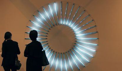 Bitcoin spiral, de James Clar, en la Sendra, muestra de arte comprometido.