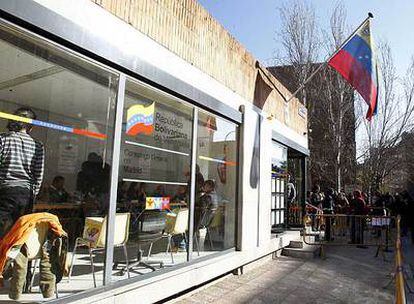 Sede del consulado venezolano en Madrid, donde votan más de 2.000 venezolanos residentes en España