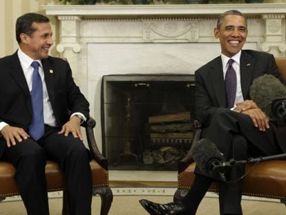 El presidente de Per&uacute;, Ollanta Humala, y el de EE UU, Barack Obama.