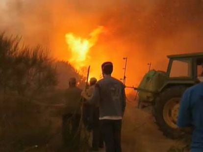 La Xunta da por controlado el fuego en Cualedro que arrasó 2.200 hectáreas