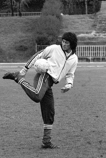 Diarte, en 1976 con el Valencia.