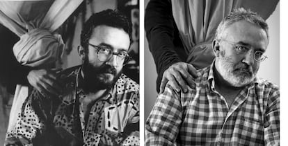 Pablo Sycet retratado por García-Alix (1987), a la izquierda, y Luis Jurado (2007)