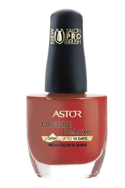 Laca de uñas Astor Lacque Deluxe de larga duración y con colores intensos y brillantes. Cuesta menos de 8 euros.