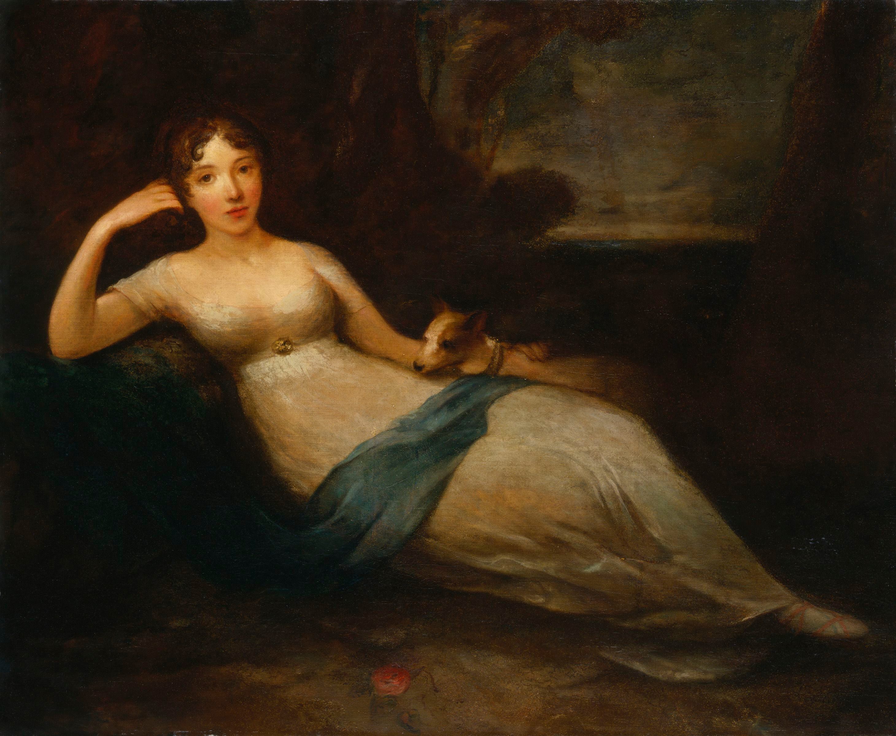 Lady Caroline Lamb retratada por Eliza H. Trotter.