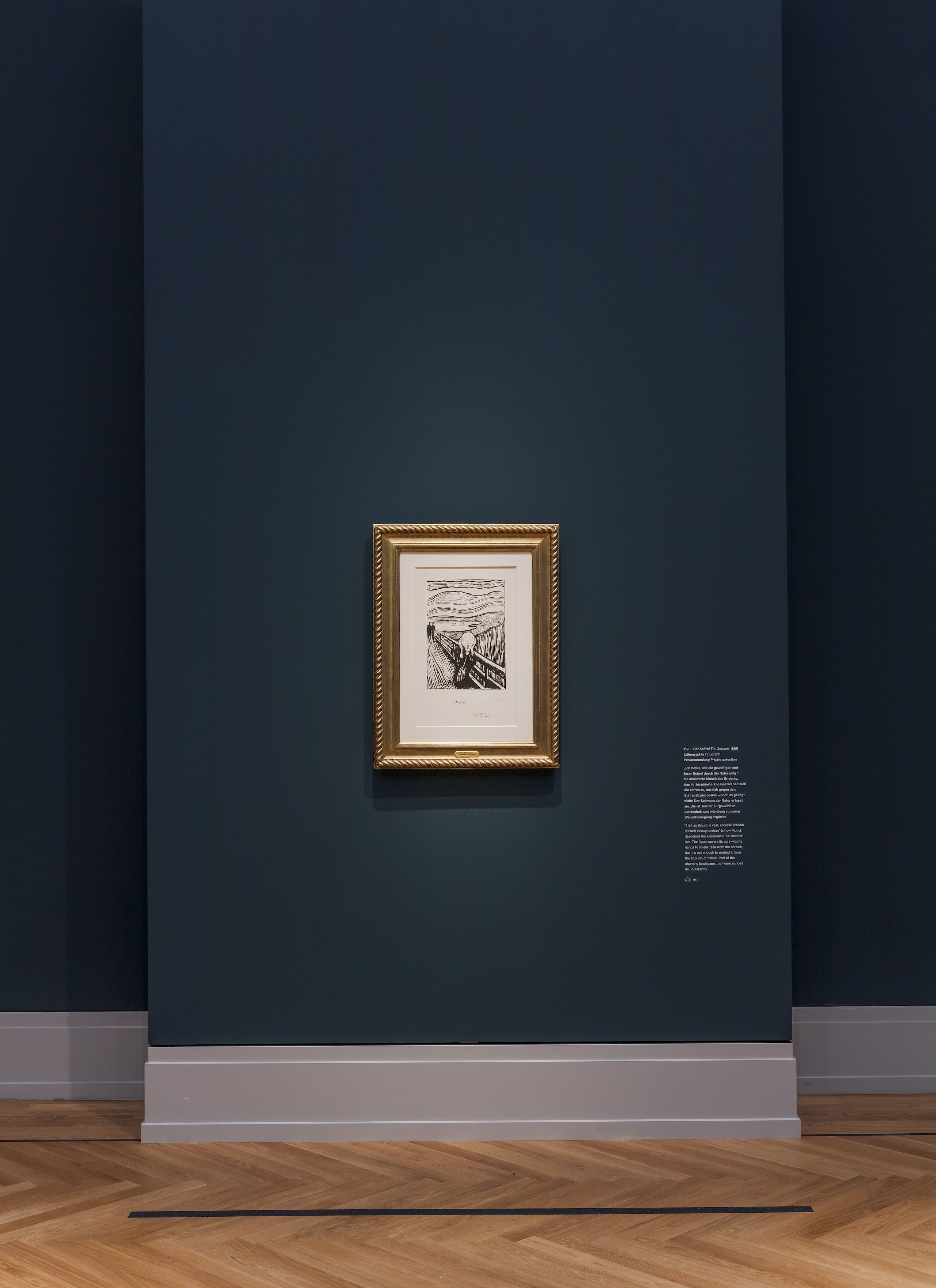 Sala del Museo Barberini donde se muestra la litografía de 'El grito' (1895), de Edvard Munch.