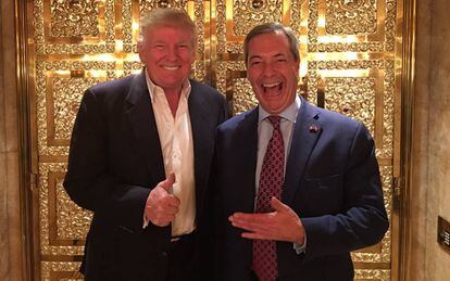 Donald Trump con Nigel Farage