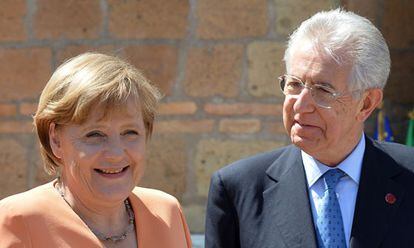 Angela Merkel y Mario Monti, el pasado 4 de julio en Roma.