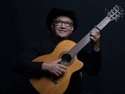 El músico cubano Eliades Ochoa, en la sala Galileo Galilei de Madrid.