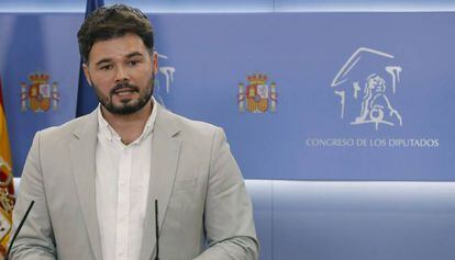 El portavoz de ERC, Gabriel Rufián, en una imagen de archivo.