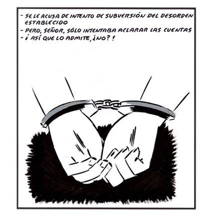 <i>Viñetas para una crisis</i> es el título del libro que ha publicado el dibujante El Roto con una recopilación de sus viñetas sobre la recesión económica. Este dibujo es un ejemplo de la mirada inteligente y aguda de Andrés Rábago.