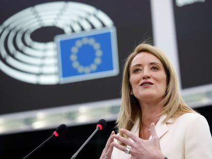 La nueva presidenta del Parlamento Europeo, Roberta Metsola.