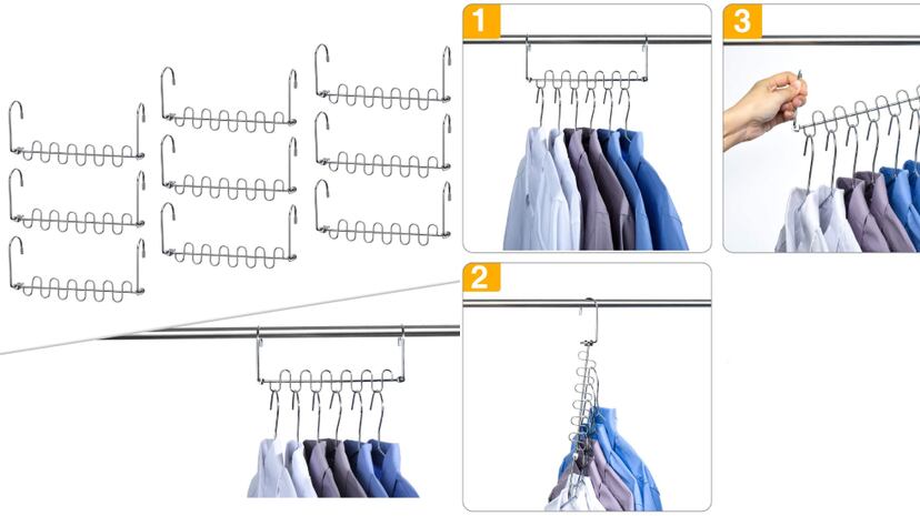 13 perchas para ahorrar espacio y ordenar la ropa del armario de un