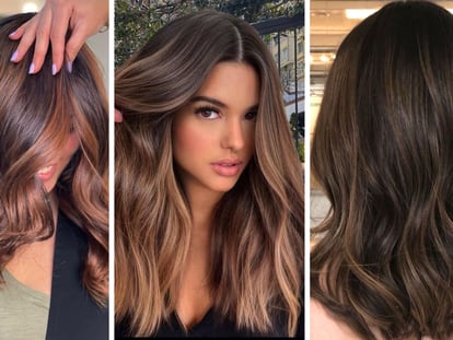 Back to brown y reflejos dorados sutiles son algunas de las tendencias en coloración capilar del 2024. Imágenes: The Beauty Concept Hair (Madrid).