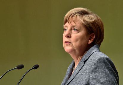 La canciller alemana, Angela Merkel, en un acto celebrado en Berlín el 3 de junio.
