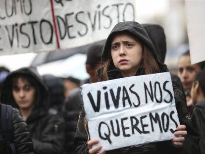 Manifestaci&oacute;n contra la violencia machista en Buenos Aire el pasado d&iacute;a 19 bajo el lema &quot;Ni Una Menos&quot;.