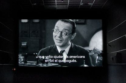 <i>Garbo,</i> película subtitulada en catalán durante la sesión de ayer en Méliès Cinemes de Barcelona.