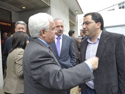 Baltar padre con el alcalde de Xinzo en 2011.