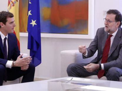 Mariano Rajoy i Albert Rivera, a la Moncloa.