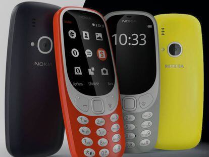 Distintos modelos de carcasa para el Nokia 3310.