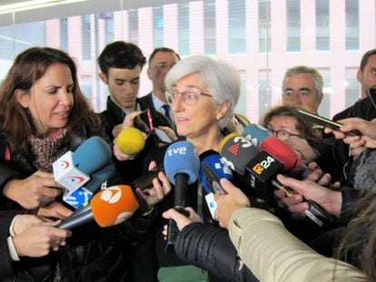 La fiscal general del Estado, María José Segarra, el pasado jueves en Barcelona.