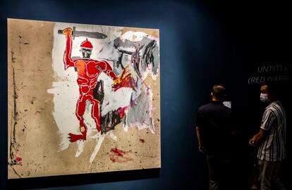 Basquiat's 'Warrior', the most expensive Western artist's work sold in Asia, at Sotheby's in Hong Kong in October.