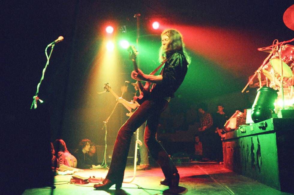 Motörhead en un concierto en 1977.