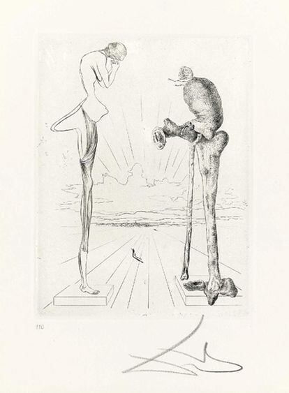 Una de las obras de Salvador Dalí subastadas en Nueva York