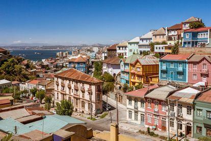 Panorámica de Valparaíso desde uno de sus cerros.