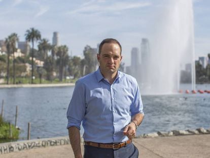 León Krauze, durante la entrevista en el centro de Los Ángeles, el viernes.